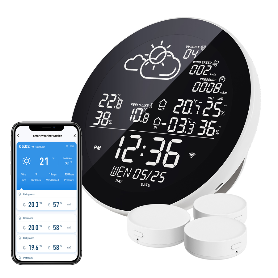 EACHEN WiFi Weather Station Temperature & Humidity Monitor